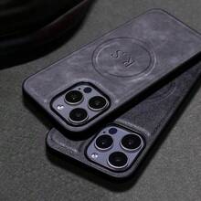 Ốp lưng điện thoại tùy chỉnh tương thích với iPhone 17 16 15 14 13 12 11 Pro Max 17 Air Tương thích với hỗ trợ từ tính Sạc không dây Tên cá nhân hóa Chữ cái đầu khắc 3D DIY Bao da mềm mại sang trọng họa tiết vải tương thích với iPhone 16 15 14 13 12 11 Pro Max Quà tặng sinh nhật cho người yêu Bạn bè Gia đình bạn - màu đen - Xem 5