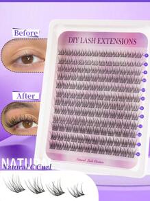240/180/144Pcs Fairy Lash Clusters 8-18mm Manga Eyelash Clusters D Curl - WideSpan DIY Eyelash Extensions Wet-Look Spiky Anime Lashes Individual Fake Eyelashes Clusters With 0.05mm Ultra-Thin Invisible Lash Band