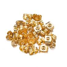 WGRXIRANYKM 20/100 piezas Mariposa de tono dorado y plateado Atrás de pendientes Pasador de oreja Tope Suministros de fabricación de joyas DIY