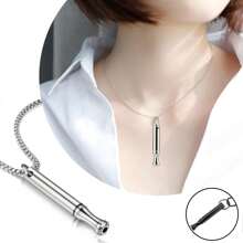 1 pieza Collar de respiración profunda - Joyería de despertar del alma para mujeres, que aporta tranquilidad y relajación - Un regalo único para la cultivación del corazón y las técnicas de respiración profunda para hombres y mujeres. El collar para dejar de fumar puede aliviar el estrés y la ansiedad, y ayudar a relajar la respiración