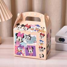 Disney 6pcs Disney Mickey Mouse Mini Cartoon Candy Gift Box, Suitable For Party, Holiday, Birthday Gift Packing