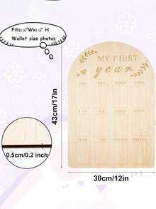 1Pc Baby Picture Frame,Baby Milestone,Baby Stuff,Baby Needs,My First Year Baby Milestone Board Wood Photo Display Personalized,Baby Room Decor,Birthday Decorations,12 Months Newborn Photo Frame For Boy Girl Baby Birthday,Baby Shower Decorations,Baby Shower Gift Sthings For Girls/Boys - Multicolor - View 7