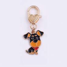 1 件可爱卡通珐琅狗饰品适用于 DIY 钥匙扣首饰吊坠项链手链手工礼物