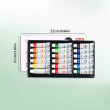 24 couleurs peinture acrylique de couleurs mélangées, peinture polyvalente colorée pour la peinture, jeu de pigments professionnel de 12/18/24 couleurs. Chaque 5ml/0,18oz - parfait pour les artistes, les élèves, les loisirs créatifs, la peinture murale et vestimentaire ! Fournitures scolaires, rentrée scolaire