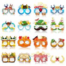 8pcs Hawaiian Luau Party Glasses Hawaiian Fun Glasses Paper Glasses Frames Oktoberfest Party Cocktail Party Makeup Glasses Decoration, Tropical Masquerade Costume Props, Munich Oktoberfest Photo Props, Paper Glasses Photo Booth Decoration Suitable For Summer Parties, Beach Theme Occasions, Party Gifts