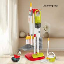 قطعة واحدة من حقيبة أدوات نظافة صغيرة محمولة ، لعبة لعبة تنظيف مريحة ، هدية لعبة ، البطاريات غير مشمولة