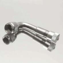 90 Degree Motorcycle Angled Valve Adapter, Copper & Silver Tire Valve Extension Adapter For Trucks, Cars, Motorcycles