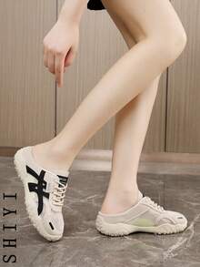Fashion Versatile Casual Minimalist Breathable Backless Athletic Sneakers