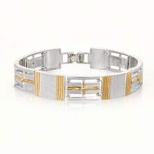 Men's Fashionable And Elegant Cross Charm Beaded Cuff Bracelet, Decorated With Synthetic Cubic Zirconia, Suitable For Daily Wear And Holiday Party Gifts