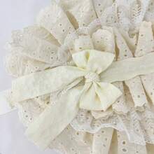 1 Stück eleganter Lolita Hut mit Spitzenbesatz und Schleife, breitkrempiger Rollenspielzubehör für Frauen, Lolita Stil
