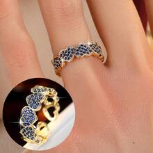 1pc Fashionable Versatile Cubic Zirconia Heart Ring For Women, Suitable For Daily Wear On Index Finger Valentines,Mom,Mother,Mother's Day,Gift - Ring - View 17