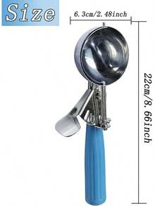 1 Pcs Stainless Steel Ice Cream Scoop Set Dishers Scoops Cookie Scoop Set  Scoop, Blue Handle (2.48 Inch) - 2.48 Inch Blue Ice Cream Scoop - View 12