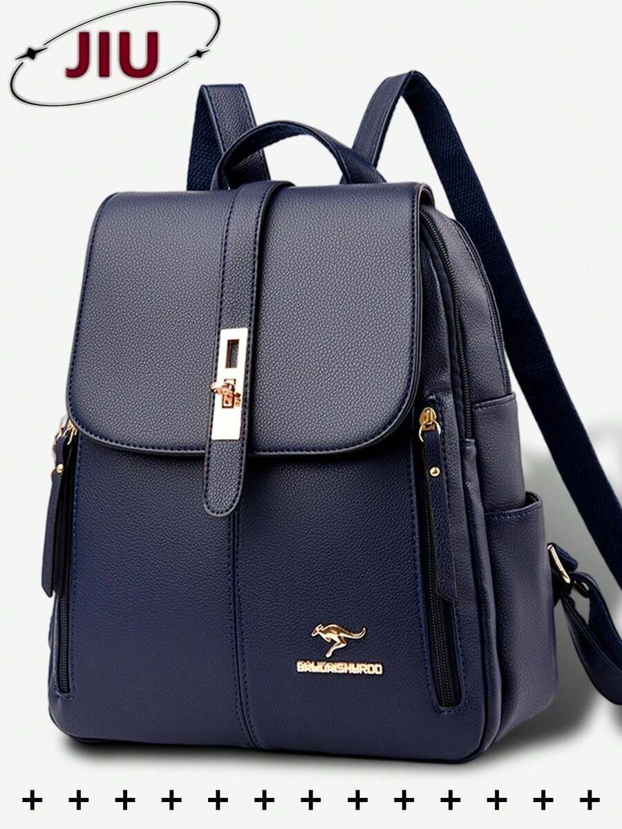 Anti-Theft PU Leather Backpack, Multifunctional Fashion Everyday Bag, Multi-Pocket Lightweight Travel Bag, Large Capacity Minimalist Backpack, Convenient Backpack, Suitable For Students, Nurses, Teachers, Business Professionals, Travel, Commuting, Shopping, Office, Dating, Hiking, Training, Work, Birthday Gift, Holiday Gift