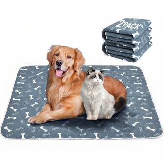 Coussinets d'urine pour animaux de compagnie lavables, coussinets d'urine pour chiens réutilisables et imperméables, coussinets d'urine pour chiots antidérapants, coussinets d'entraînement pour animaux de compagnie anti-fuite, coussinets d'urine pour chiots et chats lavables