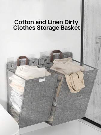 1 pièce Panier à linge pliable de grande capacité en tissu, panier à linge de salle de bain, panier à linge de salon, panier de rangement pour vêtements