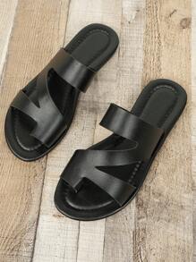 Sandalias planas ligeras y acolchadas de moda informal de alta gama para resort y playa, estilo chic 2025 para mujeres