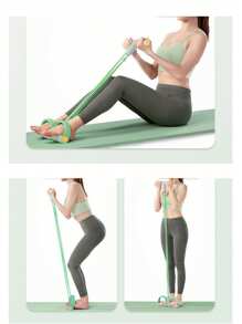 1 Peça Faixa de Resistência para Pés, Exercitador Abdominal, Dispositivo Auxiliar de Alongamento de Yoga para Exercícios de Perna/Barriga, Treinador de Abdominal
