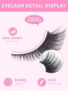 5 pares de pestañas postizas 3D de imitación de visón de ojos de gato - Pestañas ligeras y esponjosas hipoalergénicas que dan un aspecto natural para ojos dramáticos y felinos, maquillaje, accesorios de viaje