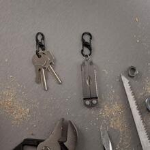 Nite Ize S-Biner MicroLock Stainless Steel - S-Biner With Locking Dual Sided - Keep Keys Secure With Carabiner Holder - Black (2 Pack) - New Colors Assorted - View 4