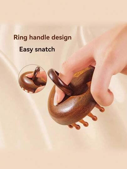 Pente de Massagem de Sândalo com 28 Dentes, de Madeira, Pente de Meridianos de Dentes Largos, com Função de Massagem do Couro Cabeludo, Ferramentas de Relaxamento Corporal, Compacto, Portátil e Durável, Pente Redondo com Fivela de Argola, Ferramenta de Massagem do Couro Cabeludo e Corpo, Adequado para Uso Diário, Casual, Esportivo, Yoga, Festa, Exterior, Transporte, Férias, Penteado, Melhores Presentes para Natal, Ano Novo, Dia dos Namorados, Aniversário, Volta às Aulas, Dia das Mães, Ferramentas de Penteado, Beleza