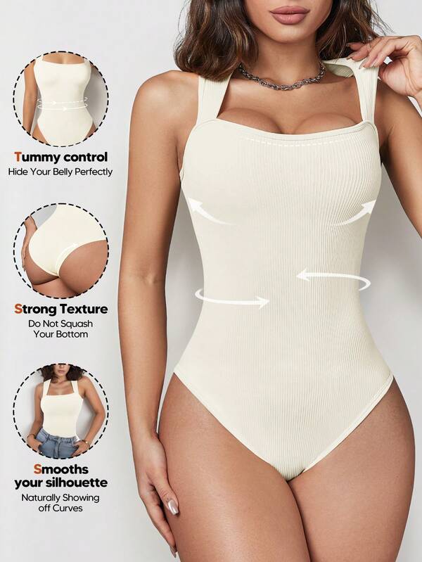 女士性感罗纹吊带露脐连体衣