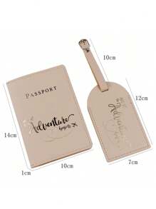 Personalized Passport Cover, Custom Leather Passport Holder With Luggage Tag Set, Travel Gift Passport Wallet, Birthday Christmas Gift