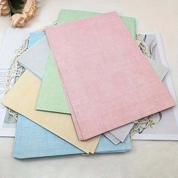 50pcs A4 Flat Cover Paper, 180gsm Textured Cardstock - Premium Colored Heavyweight Paper For Scrapbooking, Card Making, Origami, Invitations, DIY Crafts & Printing Projects & Office/Learning, Office Supplies | Textured Paper | Durable Paper Quality, Card Making Supplies