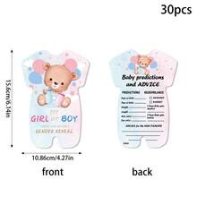 10PCS 20PCS 30PCS Gender-Revealing Voting Cards For Boys Or Girls. Gender-Revealing Game Cards Are Baby Shower Party Supplies, In Blue And Pink - Multicolor - View 7