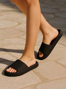 Black Cloud Style Slide Flip Flops Stylish Orthopedic Ideal For Everyday And Leisure Moments