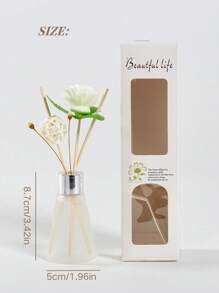 1pc 50ml/1.69floz Transparent Frosted BottleFlameless Essential Oil Diffuser, Lavender Aromatherapy Essential Oil Set,Home & Bedroom Air Freshener Decorative Aromatherapy Gifts Birthday Graduation(Aromatherapy Sticks Are Random In Quantity)