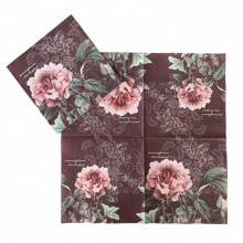 20Pcs 33x33cm Disposable Napkins Peony Printed Napkins Restaurant Party Decoration Napkins