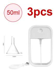 1 Set mit 4 praktischen 50ml Karten-Sprühflaschen, mit Silikonabdeckung, Haken, Trichter, kleine Alkohol-Handdesinfektionsspray-Flasche, eigenständige Parfümflasche, Gesichtswasser, Mückenschutz-Desinfektionsflasche, tragbare Parfümsprühflasche, ultrafeiner vernebelter Gesichtswasser-Zerstäuber, Sprühflasche, kleine Alkohol-Desinfektionssprühflasche