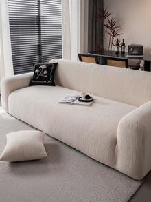 1 件双色提花线性纹理弹力沙发垫套，简约风格，宠物友好，适合春、夏、秋、冬，防尘防污，旧沙发的节日装饰，适合单人/2/3/4 座 L 型沙发