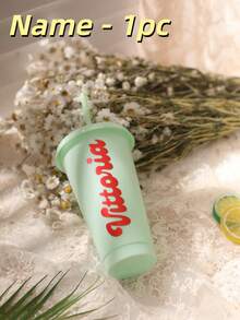 1/5 件，个性化派对冷饮杯，自定义名称和标题，加厚材质，24 盎司大容量，可重复使用，带吸管，适用于婚礼、单身派对、生日派对、户外运动沙滩水瓶以及父亲节礼物、毕业杯、伴娘礼物 - 五彩杯 - 查看 61