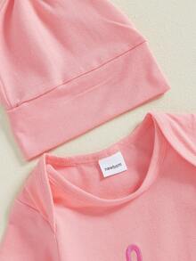 Newborn Sleeper Gown Baby Boy Girl Coming Home Outfit Infant Nightgown Sleeping Bag Sleepwear Pajamas - 粉色 - 查看 4