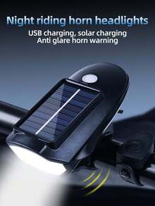 X-TIGER Rechargeable Bicycle Headlight And Taillight Set, 250 Lumens Solar Power Bicycle Front Light, Safe LED Warning Waterproof USB-C 1200mAh, Ultra Bright For Cycling Safety At Night