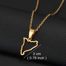 1pc Outline Spain Tenerife,La Gomera,La Palma,Gran Canaria,Fuerteventura,Catalonia,Ibiza,Minorca Map Necklaces Jewelry - Multicolor - View 14