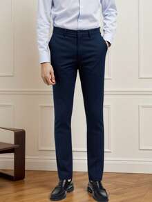 Herren Slim Fit modische Business Anzughose - formale Hose - gerade geschnittene Hose - knitterresistent, dehnbar komfortabel lange Hose - geeignet für Pendeln, Büro, formelle Anlässe, Dates, lässige Ausflüge, Alltagstragen, Valentinstag