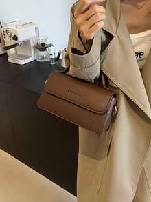 PU Leather Solid Color Retro Women Handbag & Crossbody Bag, Suitable For Shopping, Wallet, Shopping, Young Women, College Students, Newcomers, White-Collar Workers. Very Suitable For Office, College, Work, Business, Commuting, Outdoor Activities, Travel And Outings