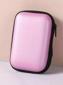 1 Portable USB Data Cable Storage Box, Headphone Storage Bag, Headphone Case, Data Cable Protective Film, Mini Zipper Hard Bag Box, Multi-Functional Mini Storage Bag, A Must-Have For College Dormitories For Travel Storage Bag,Makeup Bag,Cosmetic Bag,Vacation Organizer, Suitable For Cables, Headphones, It Can Be Used For Travel Carrying, Work, School, Dormitory Storage, Boho Vibes