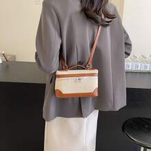 Vintage tragbare Kleine Tasche, Neue Tasche, Segeltuch, gemischte Schultertragegriffe, 2025 ausländische Mode Umhängetasche