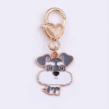 1 件可爱卡通珐琅狗饰品适用于 DIY 钥匙扣首饰吊坠项链手链手工礼物