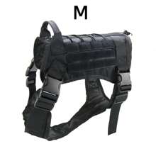 Tactical Dog Harness For Large Dogs, Tension Free Adjustable Pet Harness, Reflective Work Training Harness, Molle Vest With Handle, Easy Controllable Blast-Proof, Hook And Loop Panel, Pet Vest Style Dog Harness