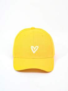 1 Peça Boné de Beisebol Ajustável de Poliéster com Estampa de Coração para Mulheres, Chapéu Casual para Uso Externo Adequado para Primavera, Outono, Viagem, Praia, Chapéu de Sol Estilo Y2K Unissex