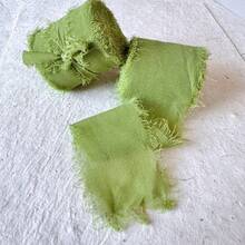 磨边雪纺丝带，干玫瑰色，婚礼花束绑带，腰带用品，圣诞节