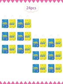 SPONGEBOB Neue SpongeBob Schwammkopf Geschenktüten, süße Geburtstagsparty Dekorationsprodukte mit SpongeBob-Themen, animierte Süßigkeitentüten, handliche Taschen, funktionale Taschen, Geschenk-Handtaschen