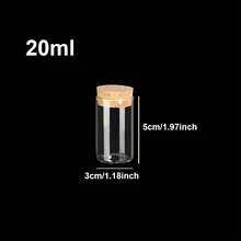 pthcrsdyn 12pcs/Set Diameter 3cm10ml/15ml/20ml/25ml/30ml/40ml/50ml/60ml/80ml/100ml/110ml Transparent Glass Test Tubes With Cork Stopper Empty Glass Bottles Jars Vials For Art DIY Crafts Wedding Favors 11 Sizes For You Choose Summer Birthday Gifts Beach Back To School School Supplies Room Decor - Transparent - View 7