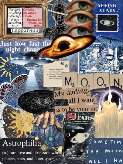 YWWBLD 50 pezzi Adesivi artistici a tema spaziale blu, decorazioni in regalo per cartoleria, scrapbooking, computer portatile, bagagli, chitarre, tazze, telefoni, fai-da-te