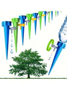 10pcs Automatic Dripping Plant Watering Tool For Lazy Waterers, Flower And Horticultural Supplies, Plant Watering Adjustable Home Automatic Waterer