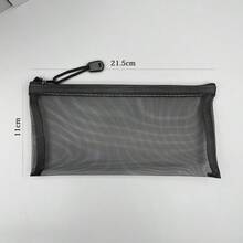 透明网眼铅笔盒，考试铅笔盒套装，拉链铅笔袋，文具收纳袋，尼龙铅笔套，网眼收纳袋，适用于文具、账单、化妆品、办公用品、返校用品、学习用品、铅笔盒、背包 - 彩色 - 查看 10